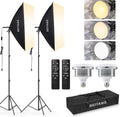BEIYANG Softbox Lighting Kit 2x20ft x 28ft - Compact Studio Lighting