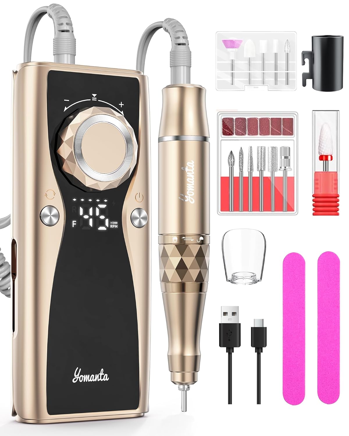 Electric Nail Drill Professional Kit for Salon and Home Use