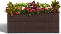 Large Rectangular Wicker Planter Box 36in x 12in x 16in - Tall Modern