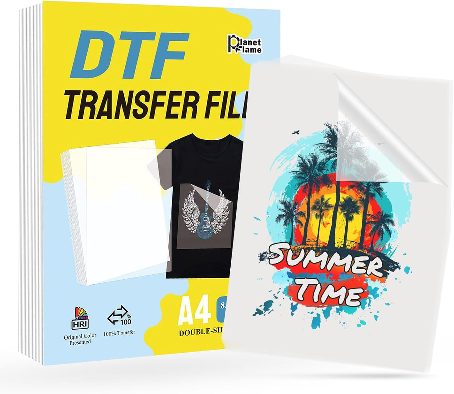 PlanetFlame Double-Sided DTF Transfer Paper - 50 Sheets A4 Size