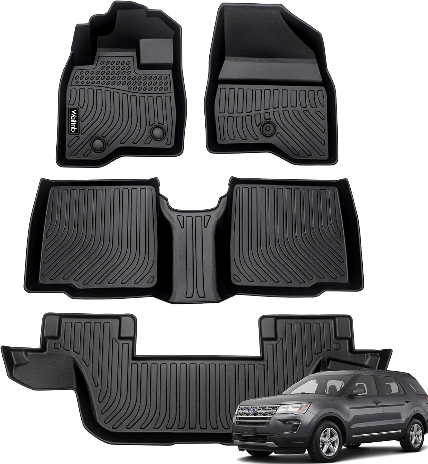Custom Floor Mats for Ford Explorer 2015-2019 All Weather Use