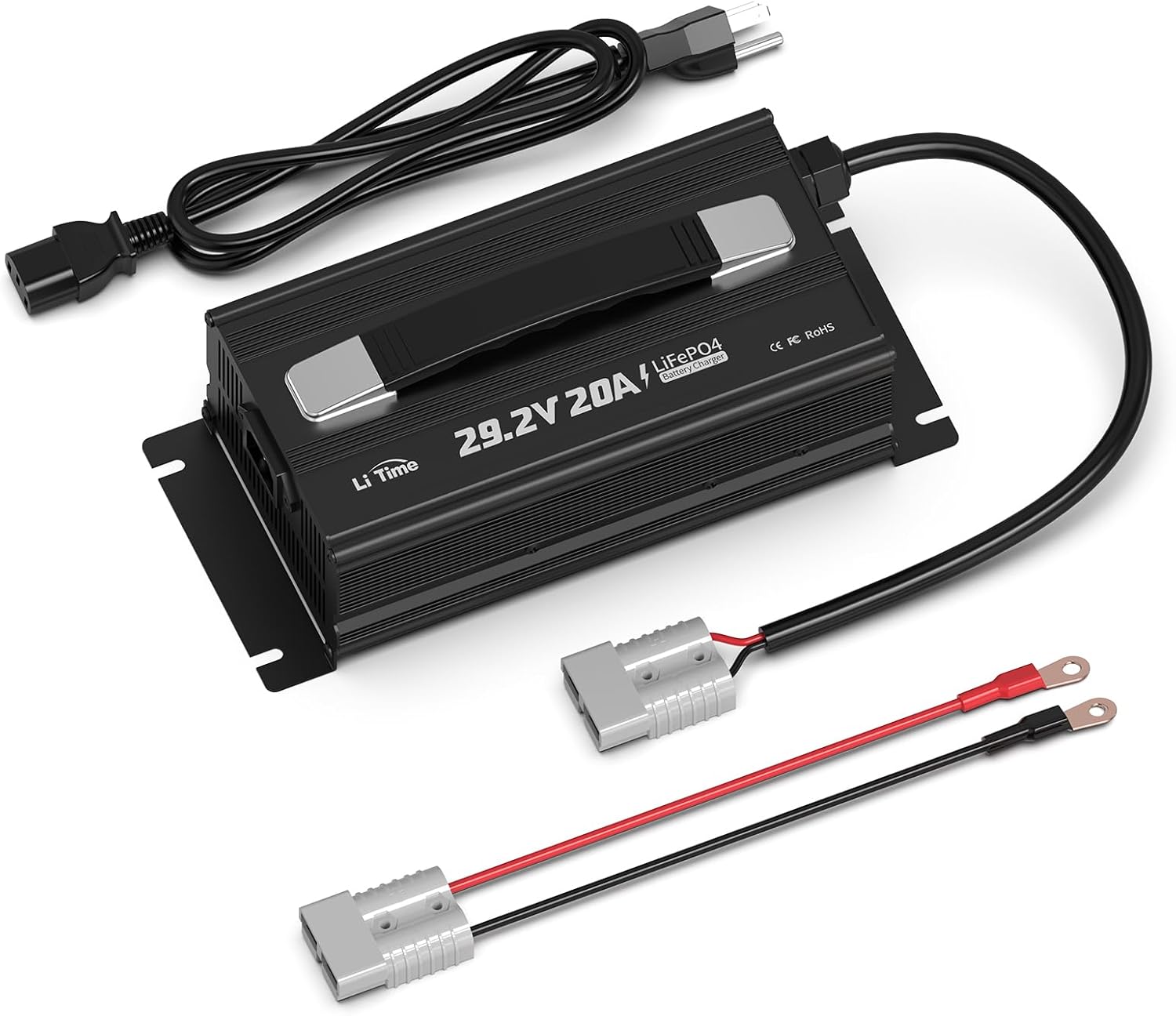 LiTime 29.2V 20A LiFePO4 Battery Charger with Safety Features