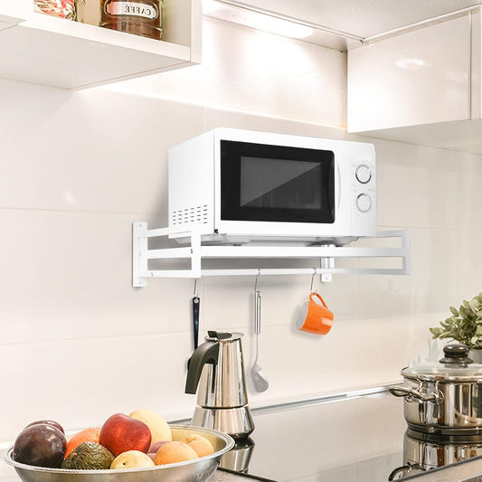 ABCOOL Wall Mount Microwave Shelf - Efficient Storage Solution