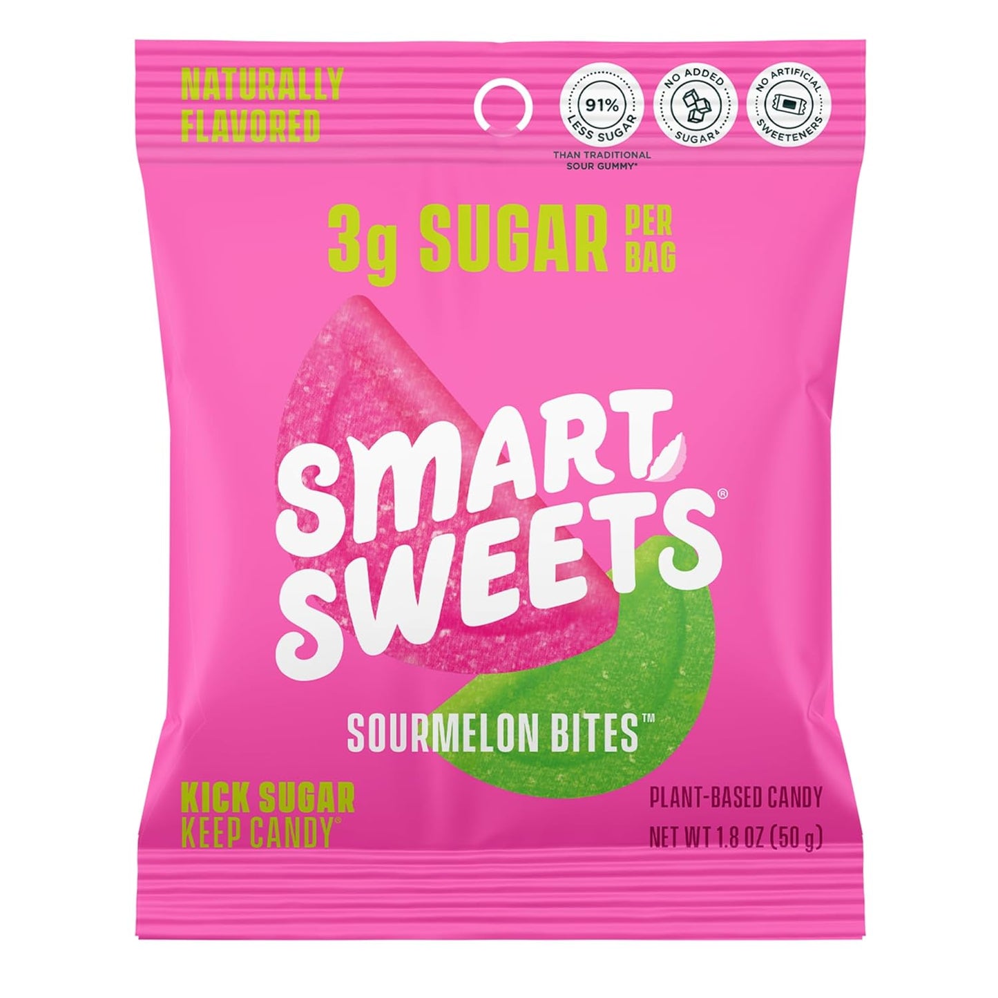 SmartSweets Sourmelon Bites: Low Sugar Gummy Candy Delight