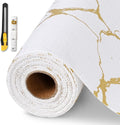 Gold Marble Drawer and Shelf Liner 24in x 10ft - Waterproof Non-Slip