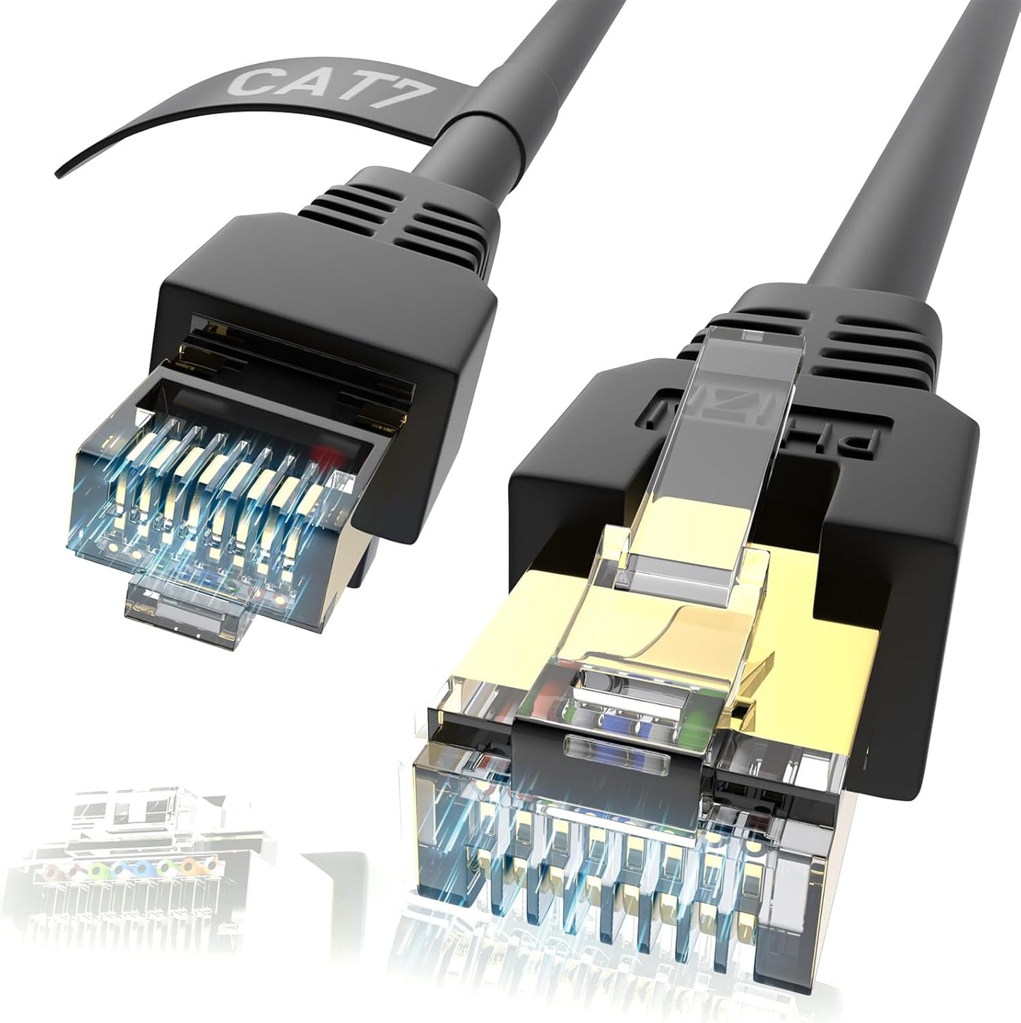 Phizli 400ft Cat7 Outdoor Ethernet Cable - Shielded & Waterproof