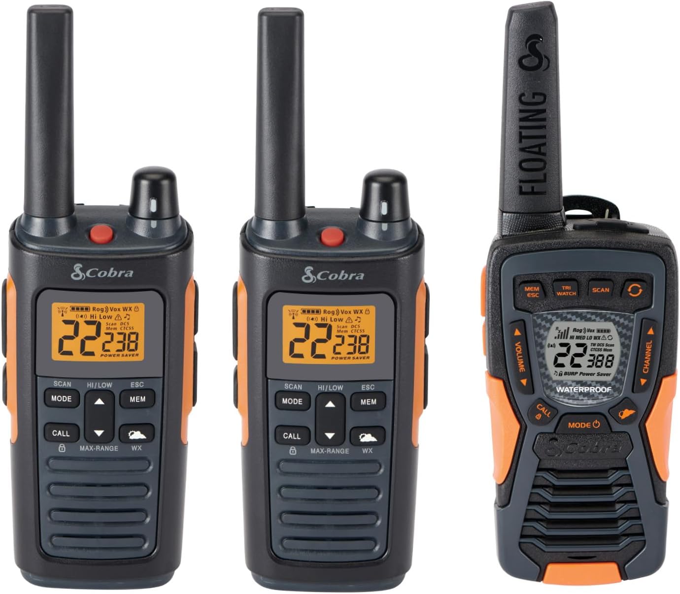 Cobra RX680 Walkie Talkies Bundle with ACXT1037R for Adventures