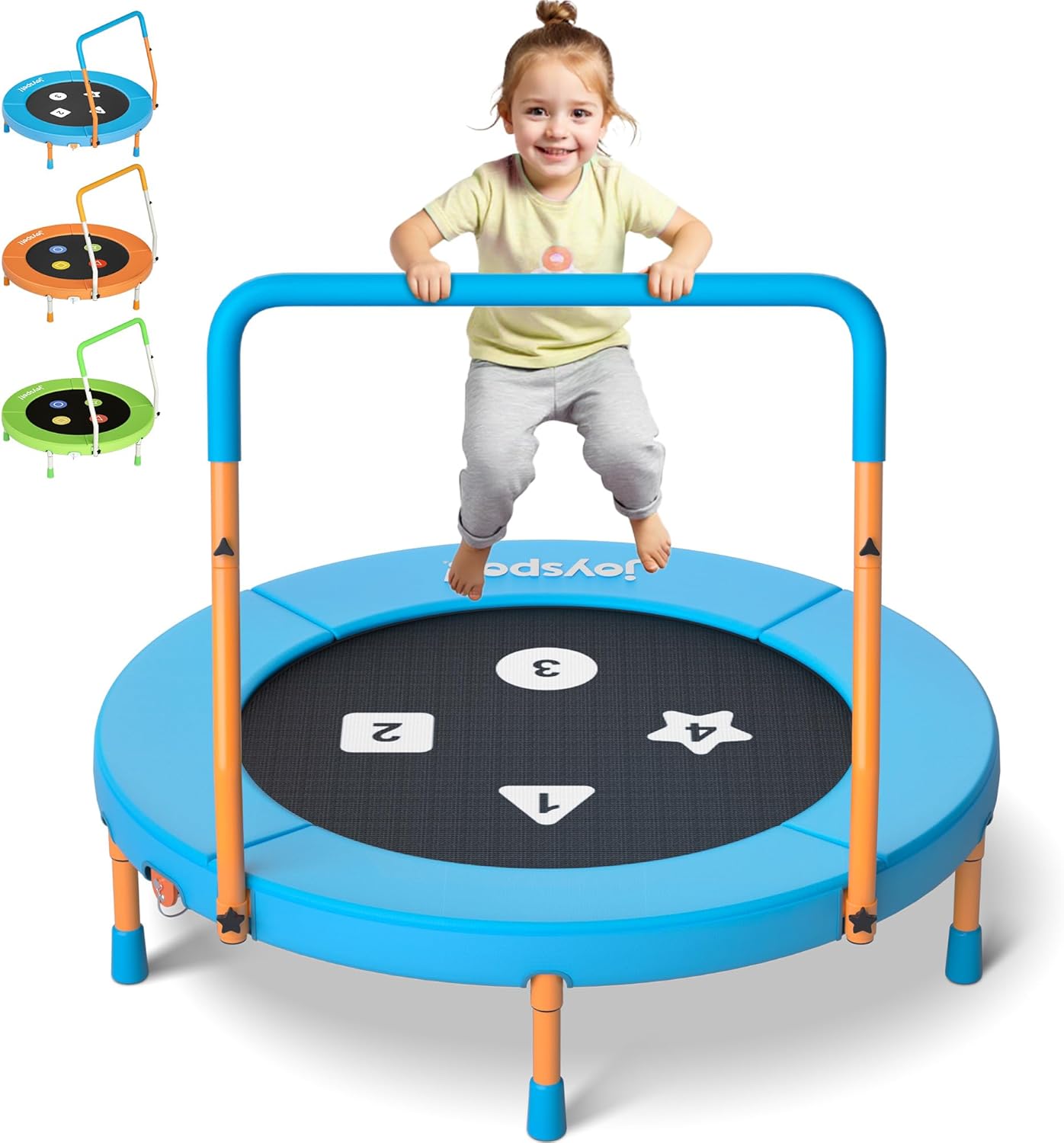 3FT Toddler Trampoline with Adjustable Handlebar for Kids