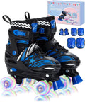 Kids Roller Skates Adjustable Light Up Inline Skates for Girls Boys