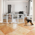 Dog Fence Indoor 6-Panel Freestanding Dog Gate - Foldable Indoor Pet