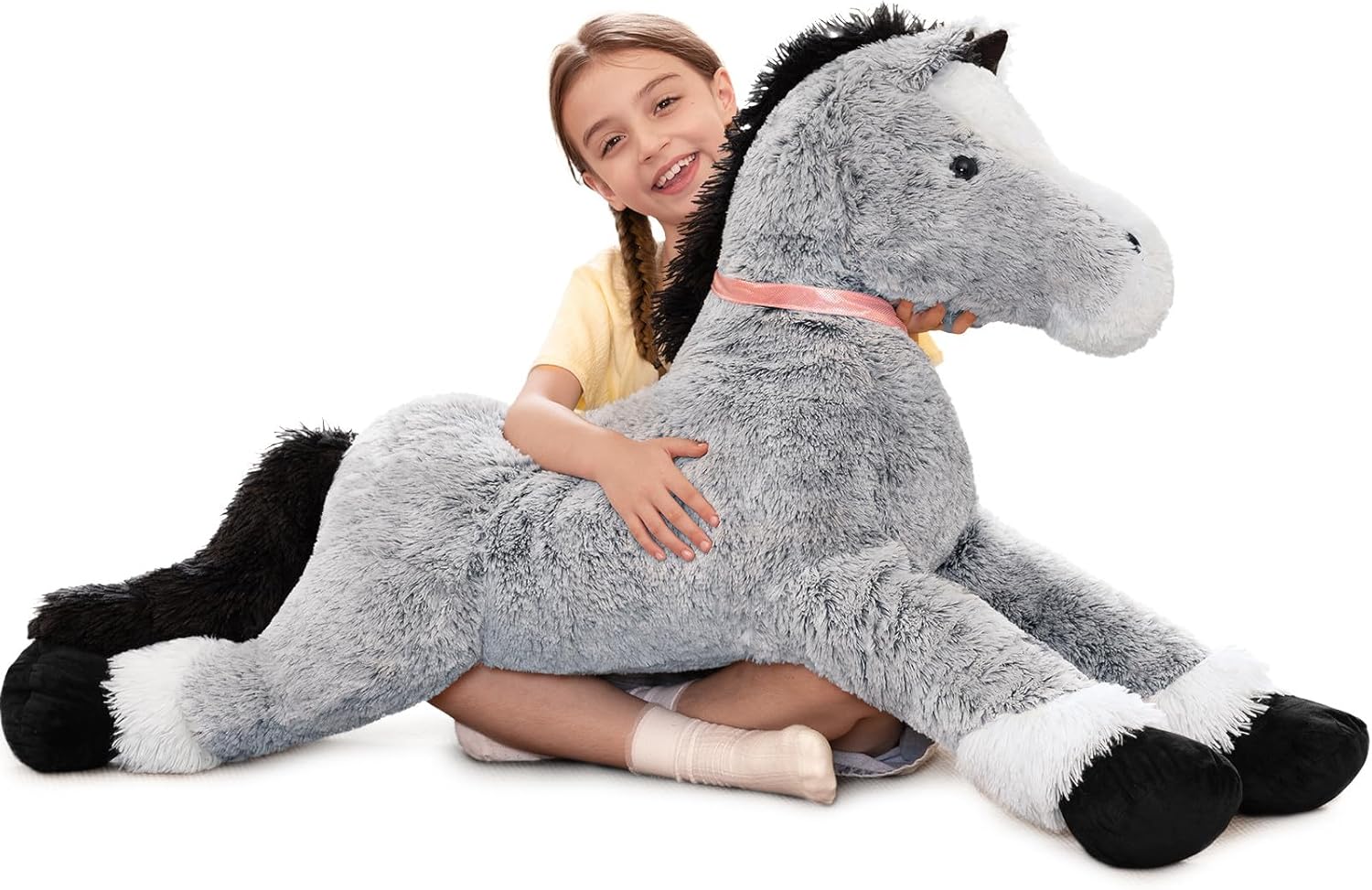 Giant Horse Stuffed Animal 47in Plush Toy for Kids and Adults