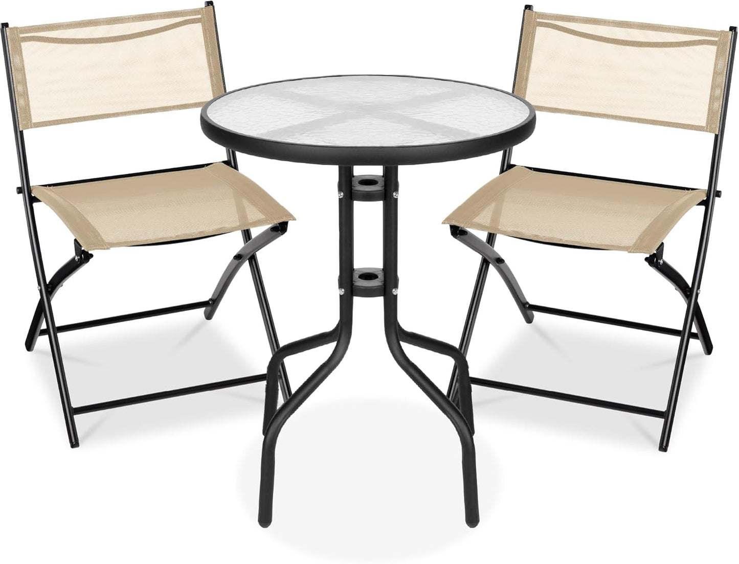 Best Choice Products 3-Piece Patio Bistro Dining Set for Small Spaces