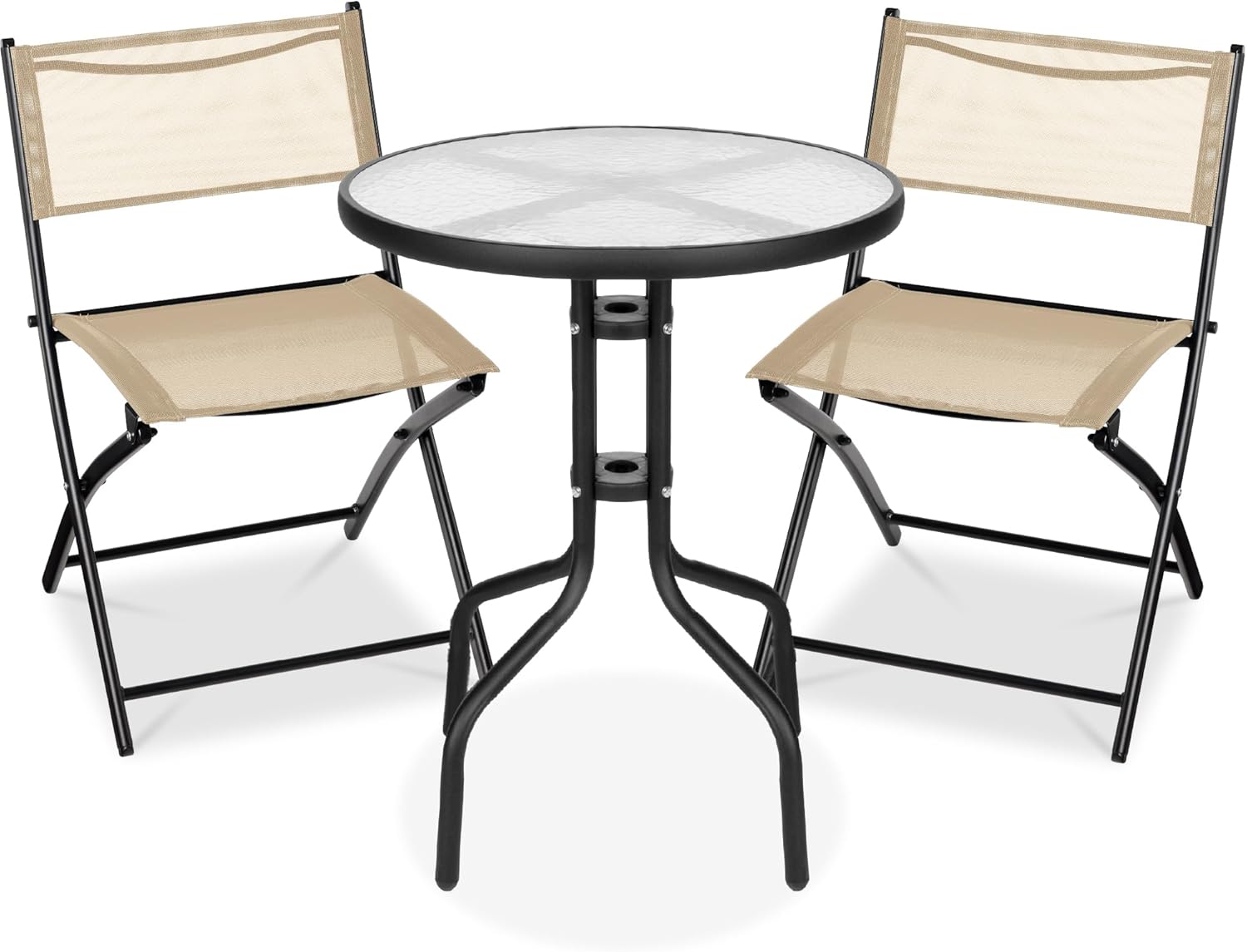 Best Choice Products 3-Piece Patio Bistro Dining Set for Small Spaces