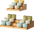 3-Tier Expandable Bamboo Mug Holder For Countertop - Space Saving