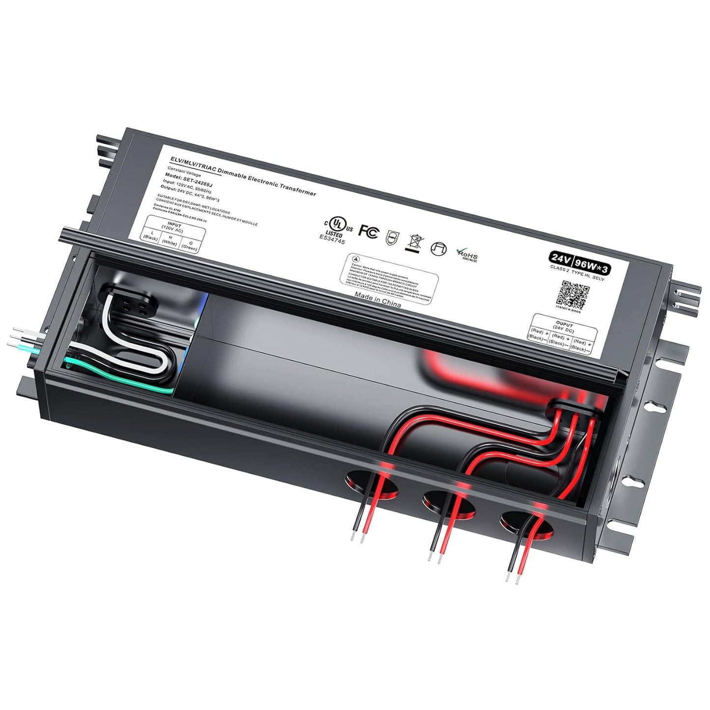 288W Dimmable LED Driver 24V with Junction Box for Lights