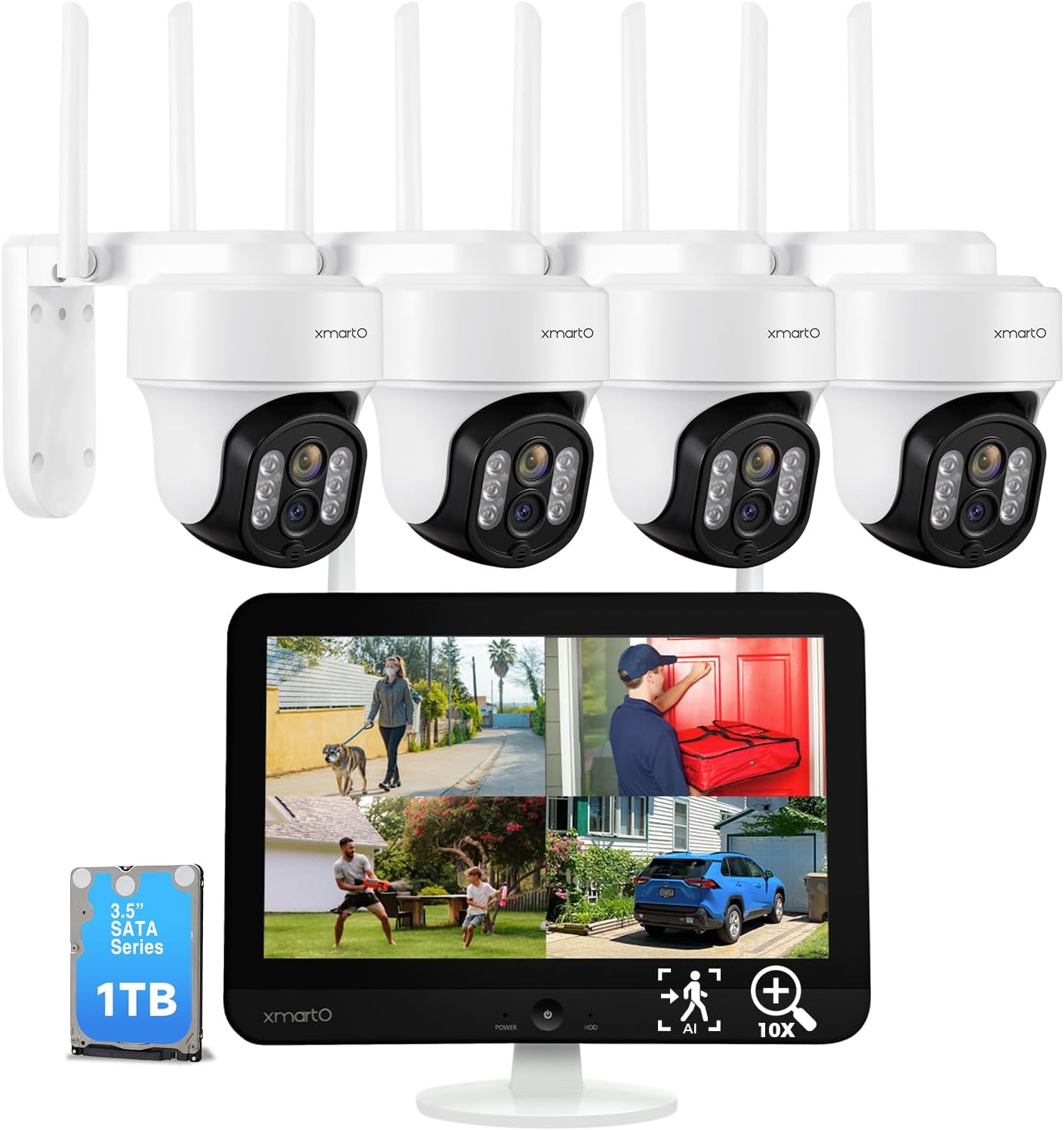 WiFi 6 & 10X Zoom PTZ Security Camera System for Your Home