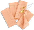 Cotton Linen Napkins Set of 4 - Hemstitch Peach Bloom, 20 x 20 in