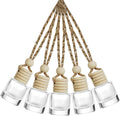 Hanging Car Air Freshener 5-Pack - Empty 8ml Glass Diffuser Bottles