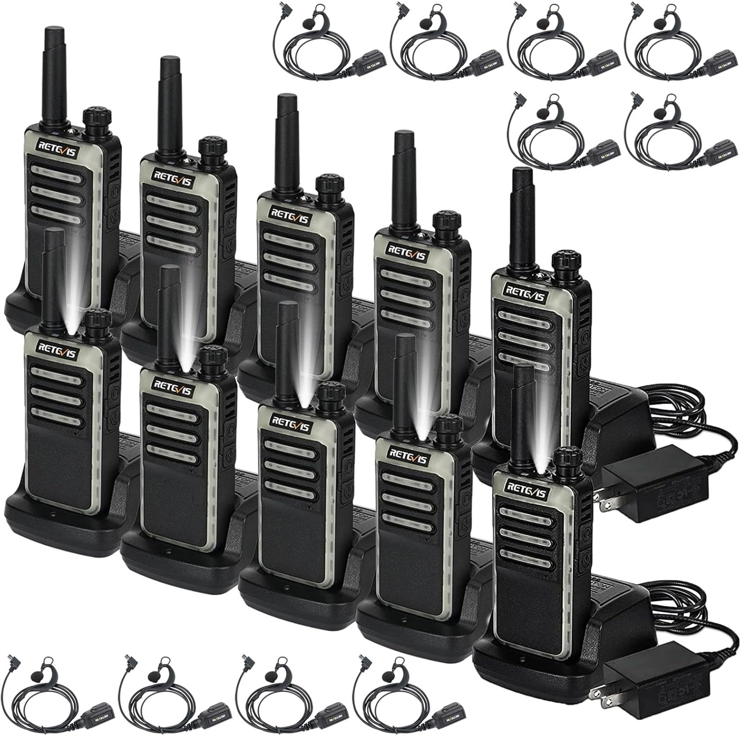 Retevis RB66 Fast Charging Walkie Talkies for Adults - 10 Pack