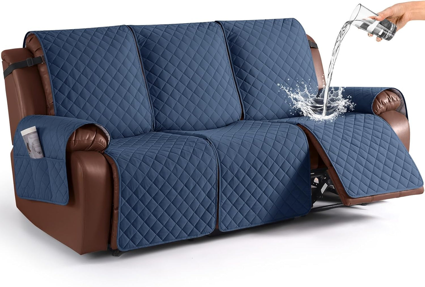 KinCam Waterproof Recliner Sofa Cover for 3 Seat Protection