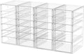 Desk Organizers And Accessories With 22 Drawers - Clear Acrylic 4 Pack