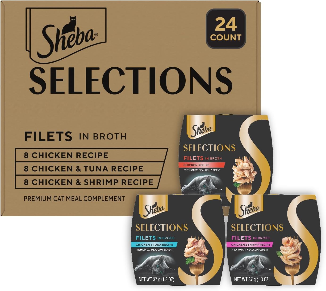 Sheba Selections Filets in Broth for Gourmet Cat Meals