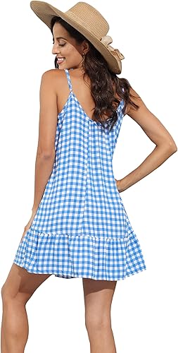 COLOWANA Women's Spaghetti Strap Mini Dress for Summer Fun