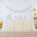 Suppromo 14ft Champagne Tutu Table Skirt for Rectangle or Round Tables
