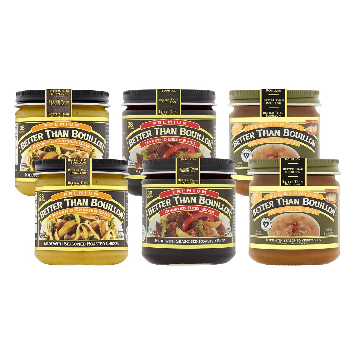 Better Than Bouillon Variety Pack: Chicken, Vegetarian & Beef