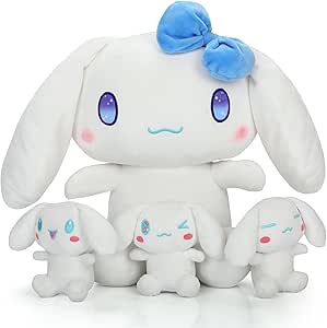 13 Inch Cinnamon Plush Mommy with 3 Babies Stuffed Animals Toy