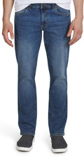 Straight Fit Men's Stretch Waist Denim Jeans - Casual Comfort