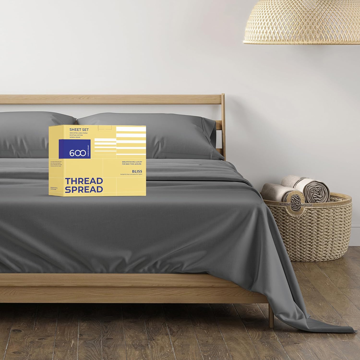 100% Egyptian Cotton Queen Sheets Set - Luxury Hotel Quality