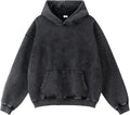 Mens Oversized Cotton Heavyweight Vintage Washed Hoodie - Relaxed