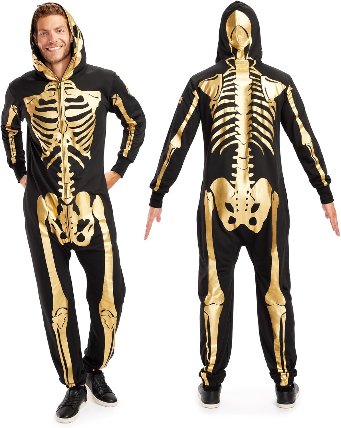 Skeleton Costume Jumpsuit for Men - Comfy Halloween Outfit