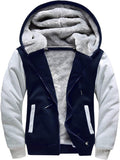 Men's Pullover Winter Workout Fleece Hoodie Jacket - Full Zip Warm
