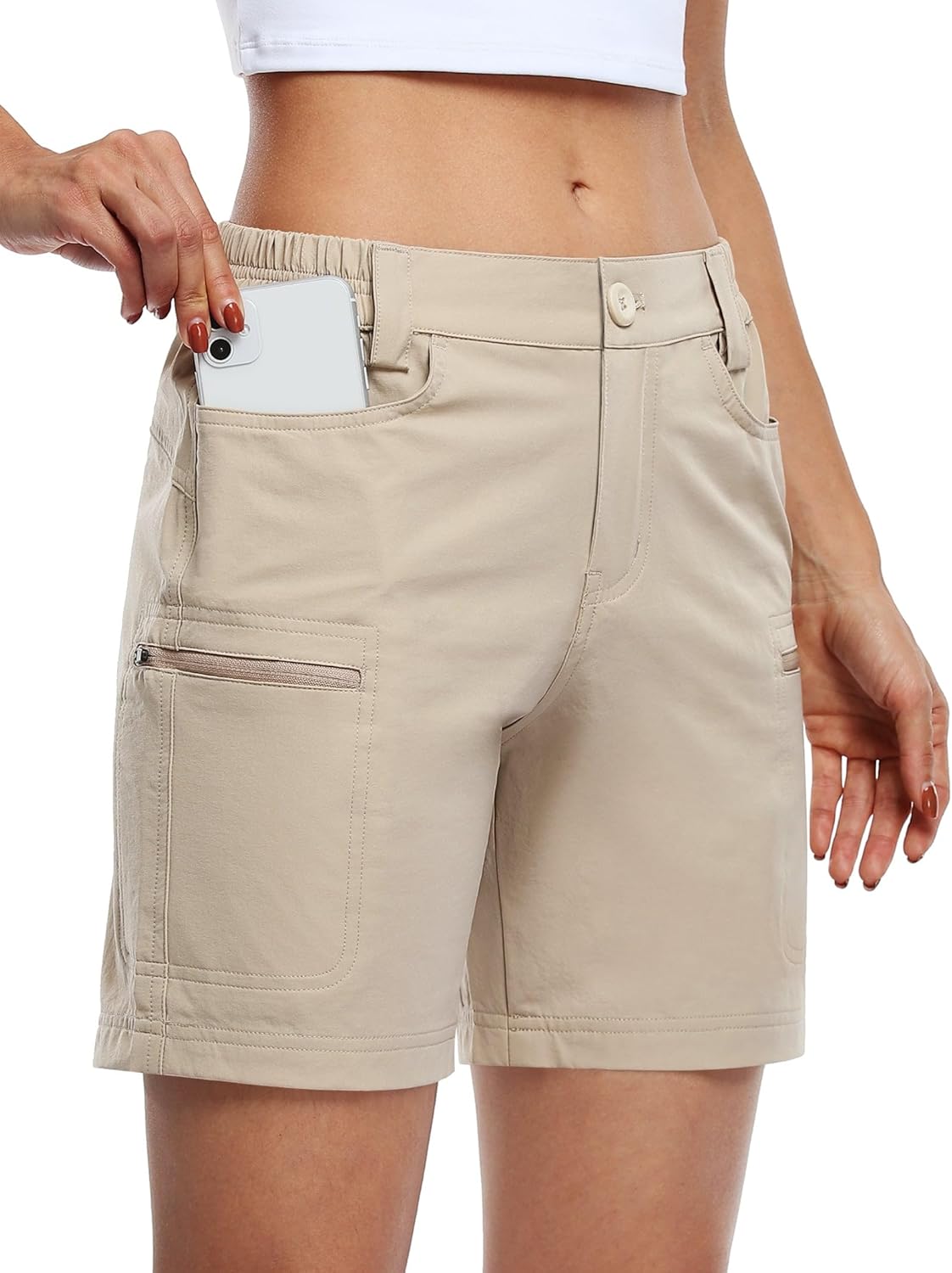 Willit Women's Hiking Golf Shorts with Cargo Pockets for Summer