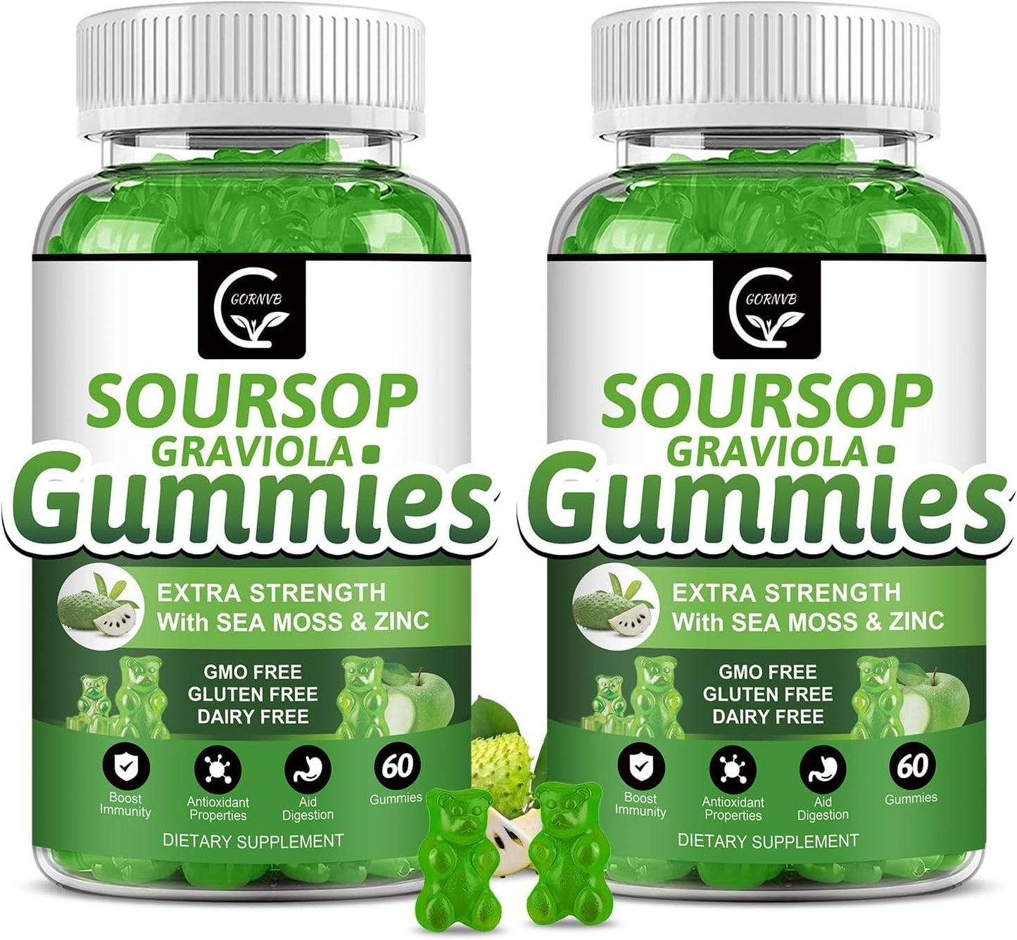 Soursop Graviola Gummies - Extra Strength 2200mg for Immunity