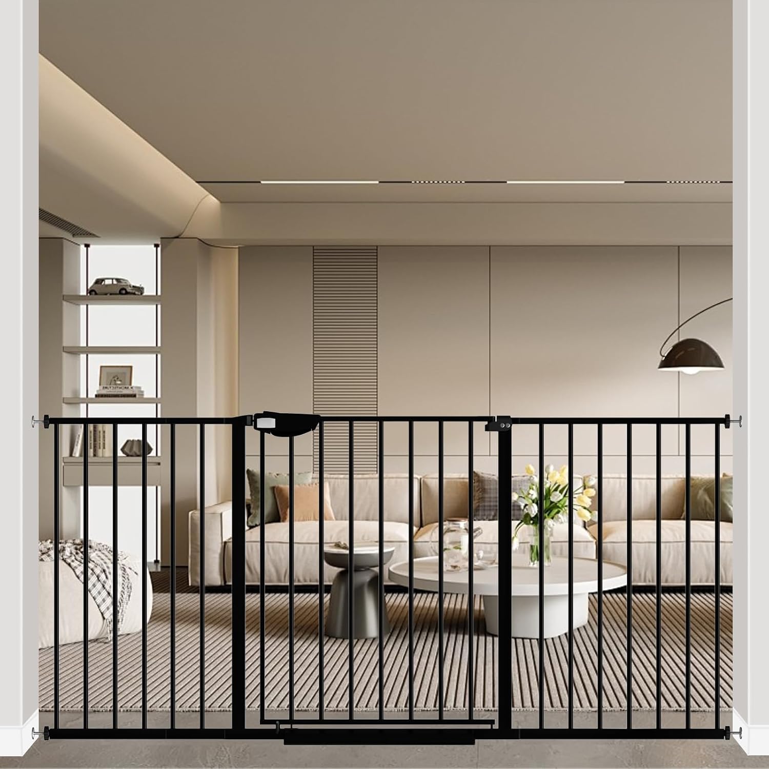 WAOWAO Triple Lock Extra Wide Baby Gate for Safety and Security