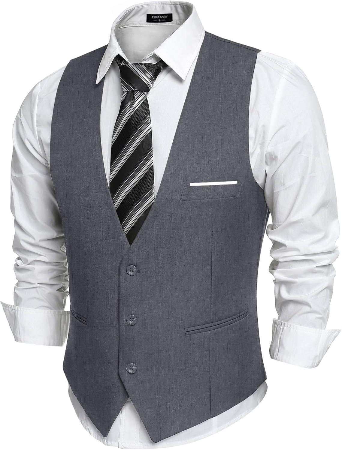 COOFANDY Men's Suit Vest Slim Fit for Formal and Casual Wear