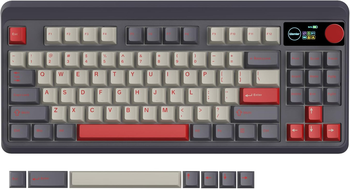 Womier Retro 75% Wireless Gaming Keyboard with Smart Display