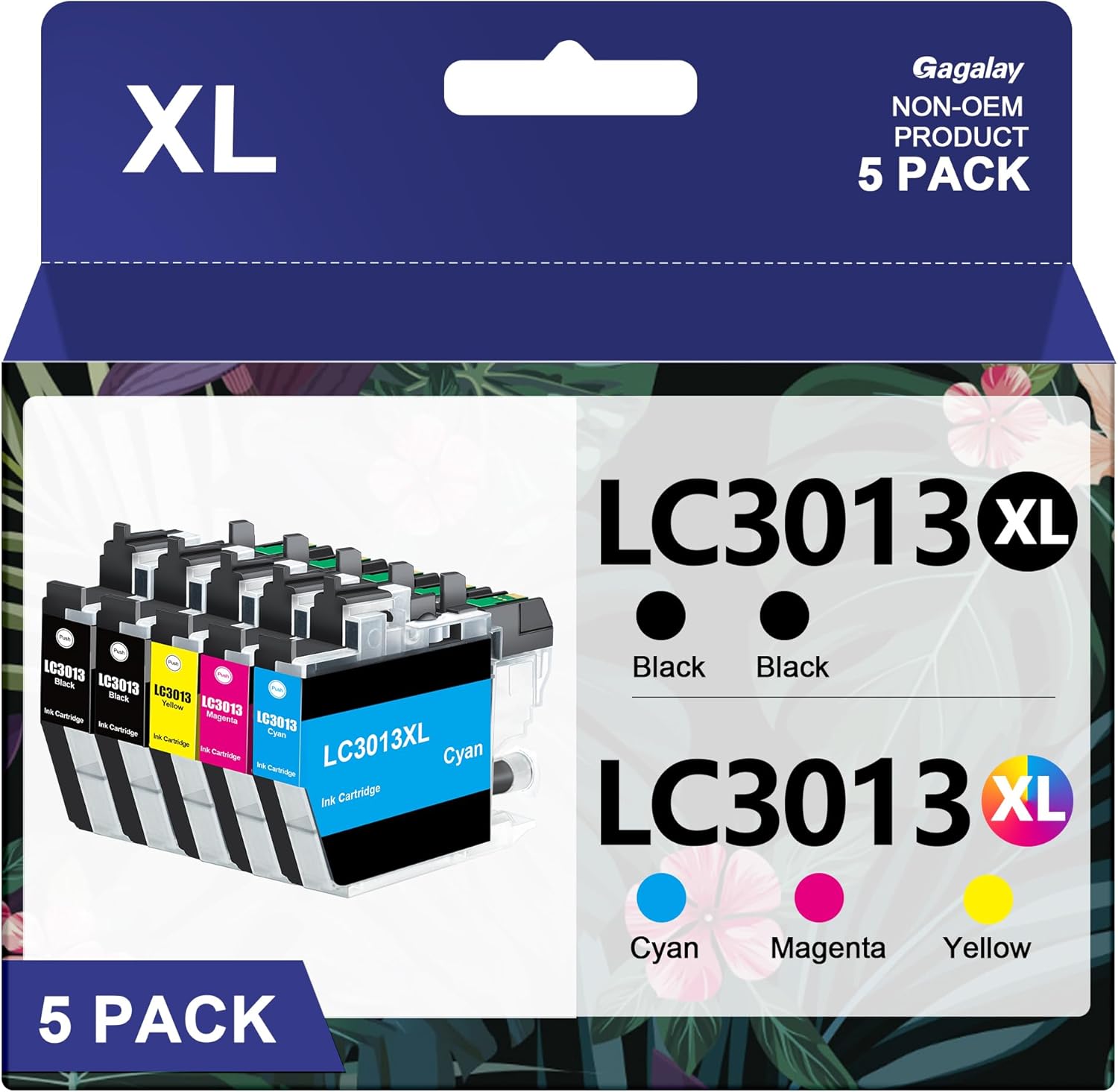 High Yield LC3013 Ink Cartridges 5-Pack for Brother Printers
