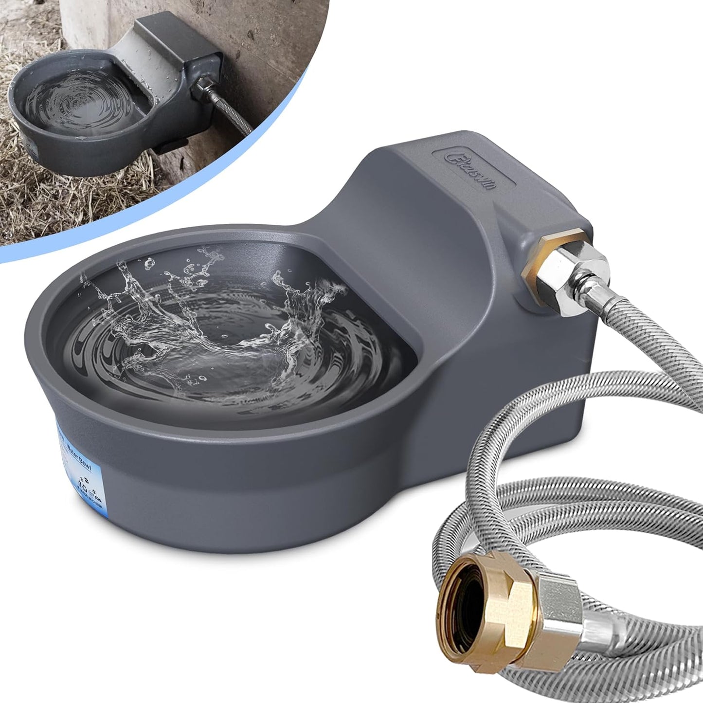 Automatic Dog Water Dispenser with Anti-tip Bracket for Pets