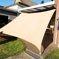 KANAGAWA 12ft x 20ft Cream Custom Size Sun Shade Sail - UV Block