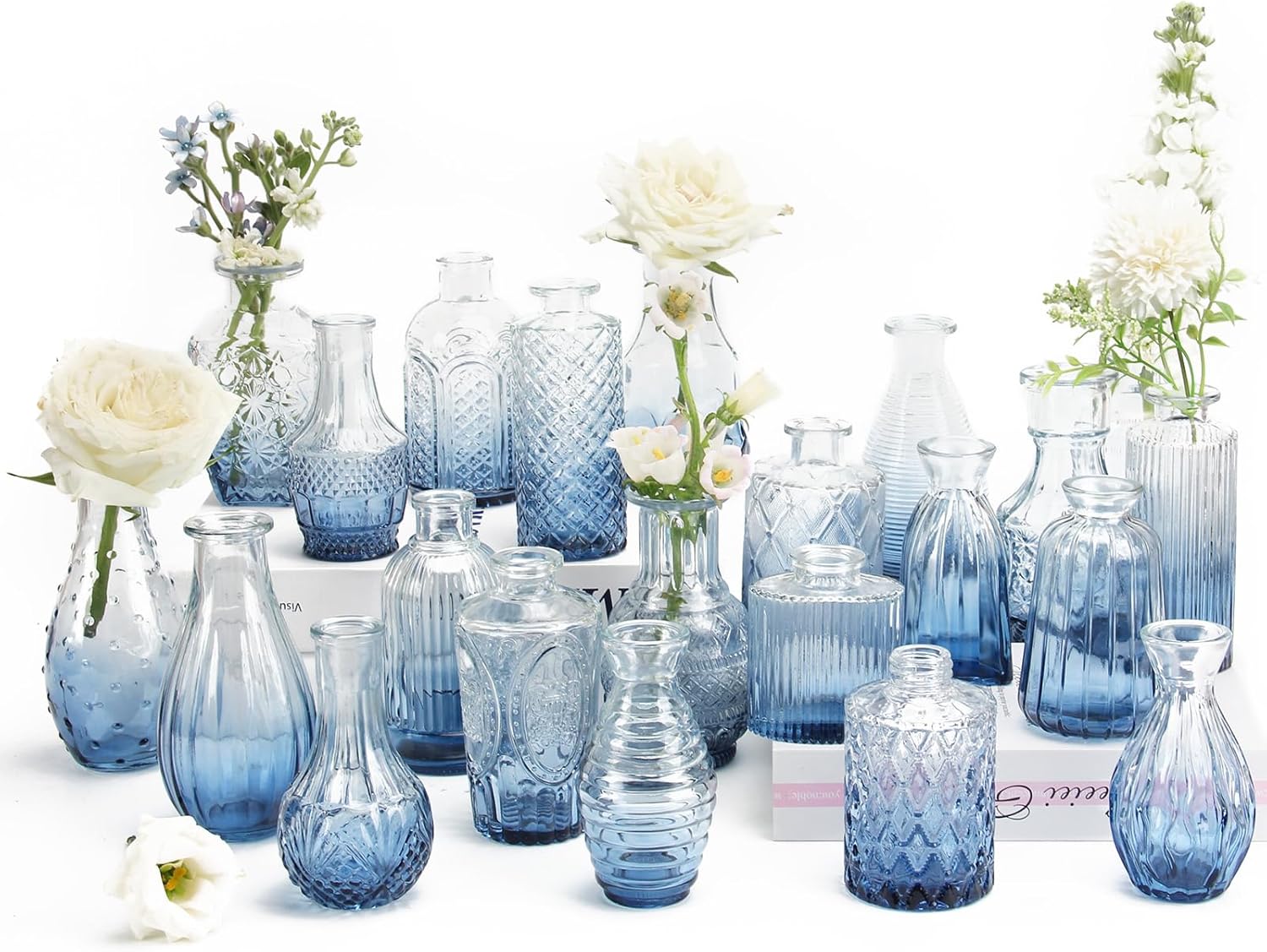 22 Pack Bud Vases for Wedding Decorations and Home Centerpieces