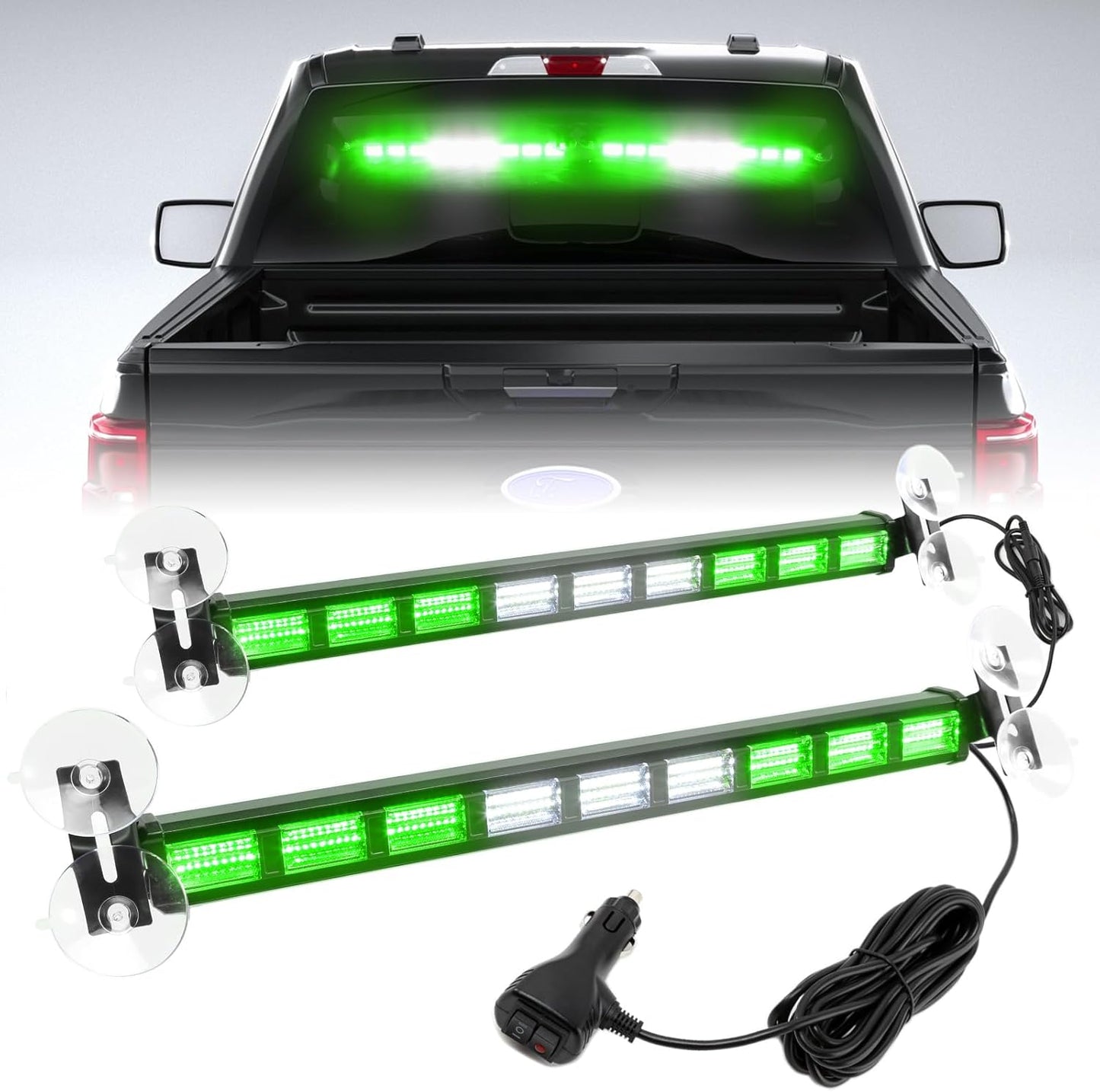 BooYu Emergency Strobe Traffic Advisor Light Bar for Vehicles