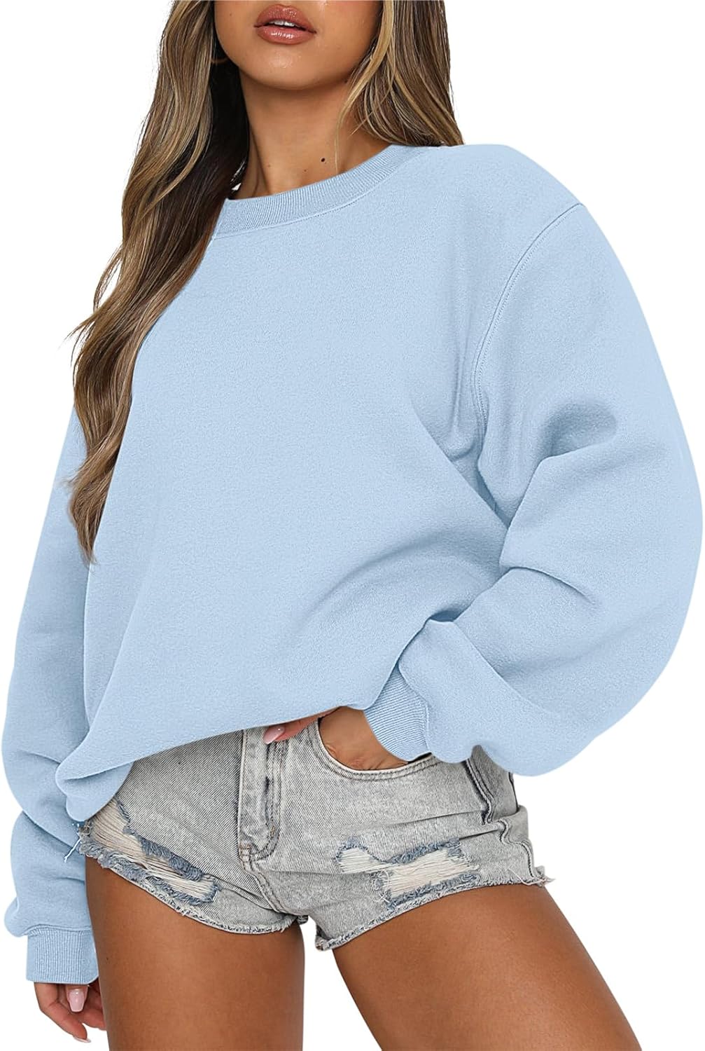 ANRABESS Womens Oversized Pullover Sweatshirt for Fall Winter