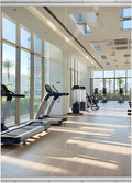 Home Gym Mirror 55 in x 21 in Frameless Tempered Glass - Full Body