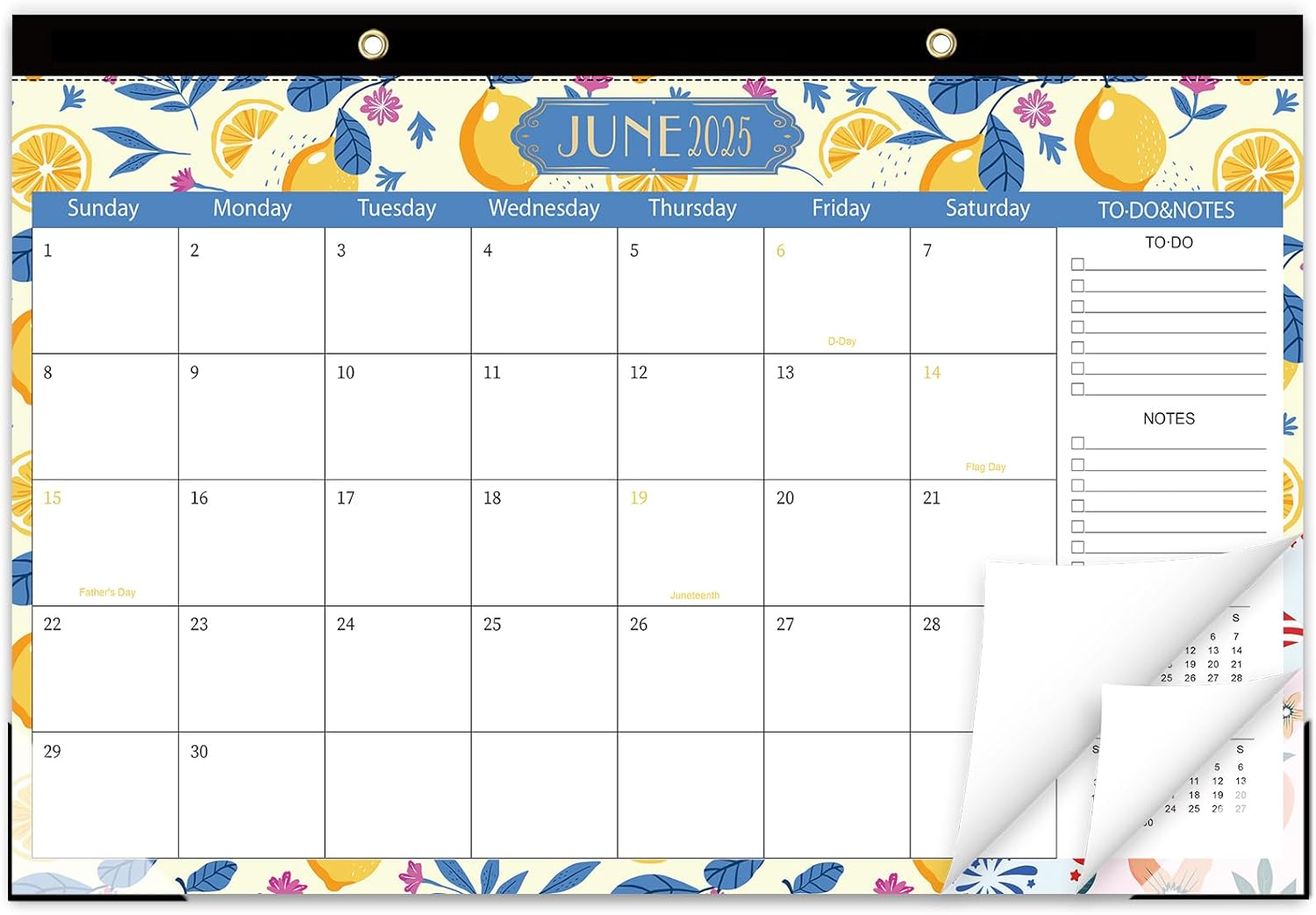 Large School Year Desk Calendar 2025-2026 with To-Do List
