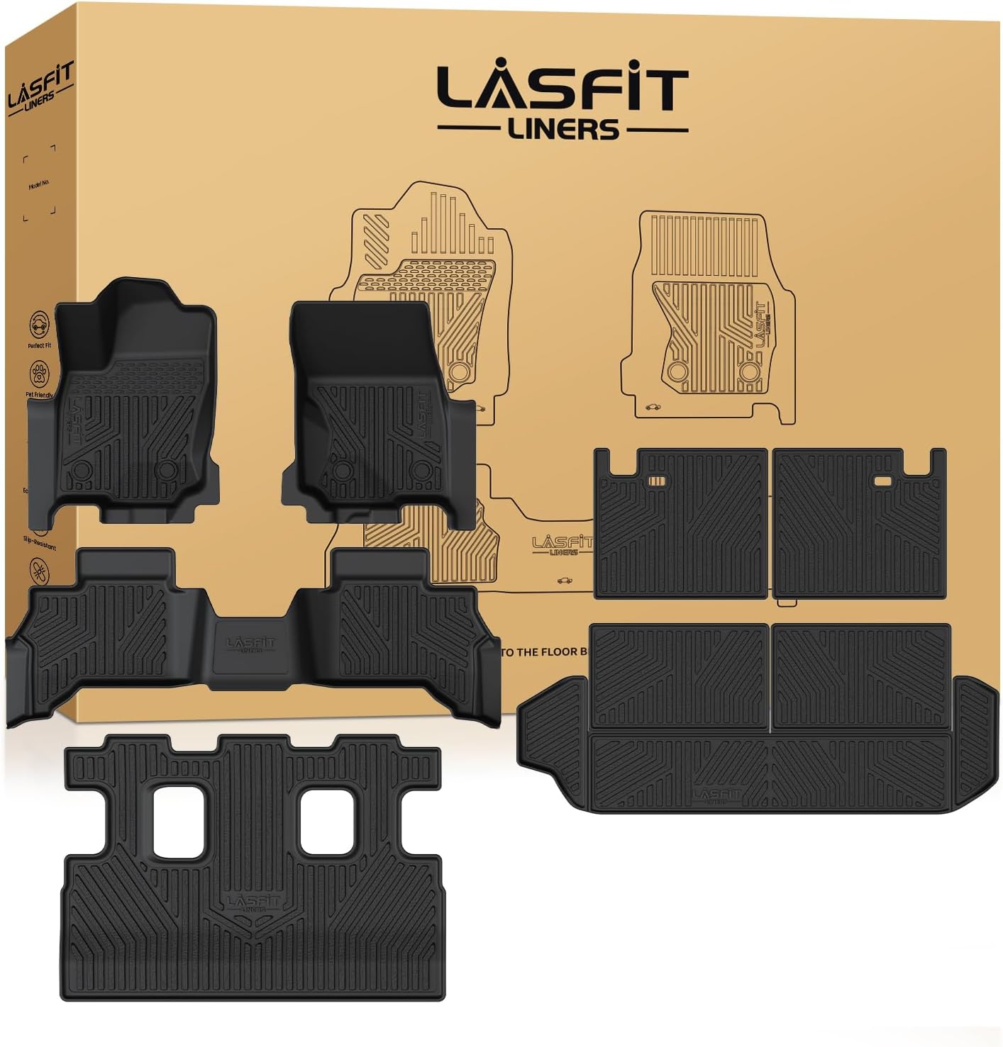 LASFIT Custom Fit Floor Mats for 2025-2026 Toyota 4Runner