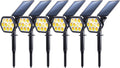 Nekteck Solar Lights Outdoor 10 LED Spotlights - Bright Warm Yard